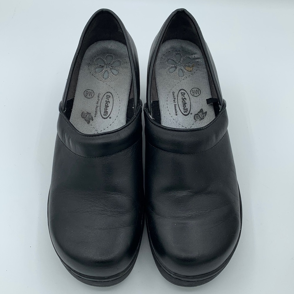 Dr Scholl’s Leather upper “Bernice” shoes 2” high in back .5” in front good cond